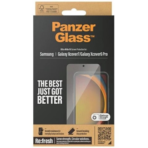 Szkło hartowane PanzerGlass Ultra-Wide Fit na Samsung Galaxy Xcover7 / Xcover6 Pro Szkło hartowane PanzerGlass Ultra-Wide Fit na Samsung Galaxy Xcover7 / Xcover6 Pro