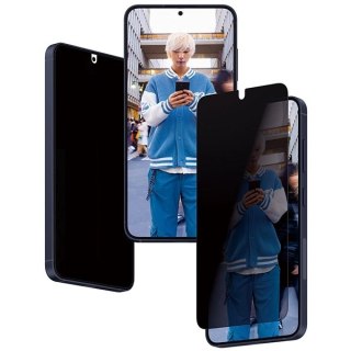 Szkło hartowane PanzerGlass Ultra-Wide Fit prywatyzujące z pozycjonerem na Samsung Galaxy S24