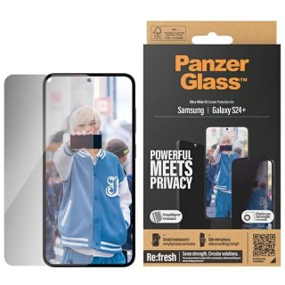 Szkło hartowane PanzerGlass Ultra-Wide Fit prywatyzujące z pozycjonerem na Samsung Galaxy S24+