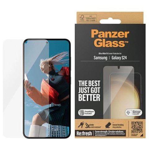Szkło hartowane PanzerGlass Ultra-Wide Fit z aplikatorem na Samsung Galaxy S24