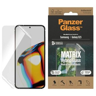 Szkło hybrydowe PanzerGlass Matrix z pozycjonerem na Samsung Galaxy S23