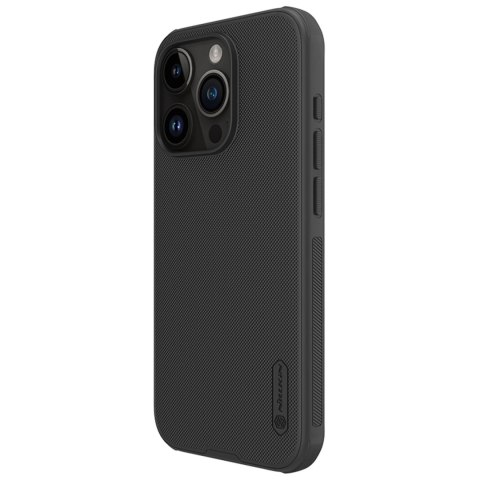 Wzmocnione etui do iPhone 15 Pro Nillkin Super Frosted Shield Pro - czarne Wzmocnione etui do iPhone 15 Pro Nillkin Super Frosted Shield Pro - czarne