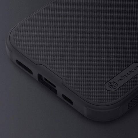Wzmocnione etui do iPhone 15 Pro Nillkin Super Frosted Shield Pro - czarne Wzmocnione etui do iPhone 15 Pro Nillkin Super Frosted Shield Pro - czarne