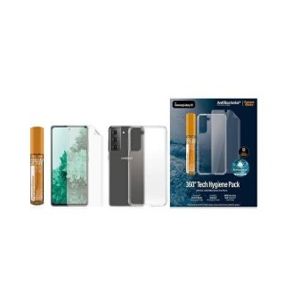 Zestaw ochronny PanzerGlass do Samsung Galaxy S21 folia TPU + etui ClearCase + płyn czyszczący 30ml
