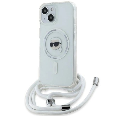 Etui Karl Lagerfeld Crossbody IML Karl Head MagSafe na iPhone 15 / 14 / 13 - przezroczyste Etui Karl Lagerfeld Crossbody IML Karl Head MagSafe na iPhone 15 / 14 / 13 - przezroczyste