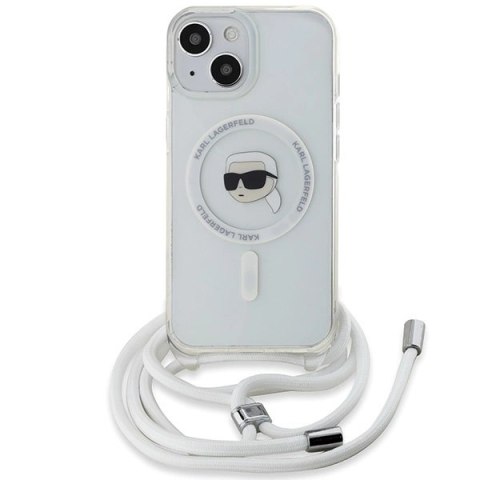 Etui Karl Lagerfeld Crossbody IML Karl Head MagSafe na iPhone 15 / 14 / 13 - przezroczyste Etui Karl Lagerfeld Crossbody IML Karl Head MagSafe na iPhone 15 / 14 / 13 - przezroczyste