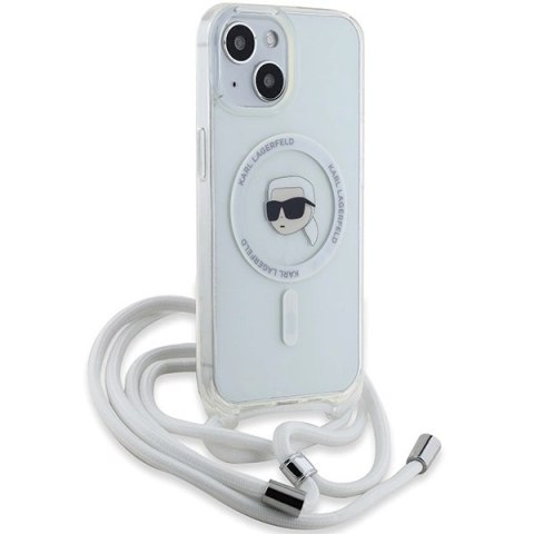 Etui Karl Lagerfeld Crossbody IML Karl Head MagSafe na iPhone 15 / 14 / 13 - przezroczyste Etui Karl Lagerfeld Crossbody IML Karl Head MagSafe na iPhone 15 / 14 / 13 - przezroczyste