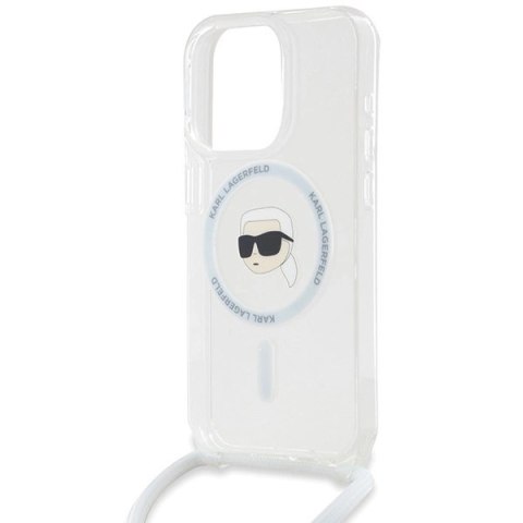 Etui Karl Lagerfeld Crossbody IML Karl Head MagSafe na iPhone 15 Pro Max - przezroczyste Etui Karl Lagerfeld Crossbody IML Karl Head MagSafe na iPhone 15 Pro Max - przezroczyste