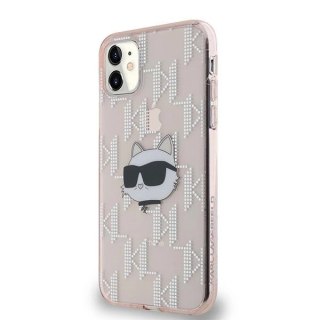 Etui Karl Lagerfeld IML Choupette Head & Monogram na iPhone 11 / Xr - różowe