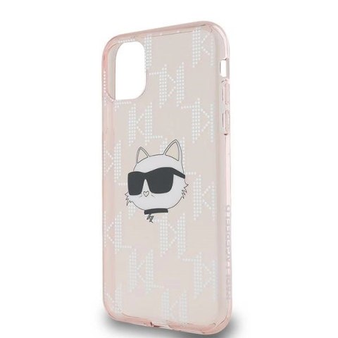 Etui Karl Lagerfeld IML Choupette Head & Monogram na iPhone 11 / Xr - różowe Etui Karl Lagerfeld IML Choupette Head & Monogram na iPhone 11 / Xr - różowe
