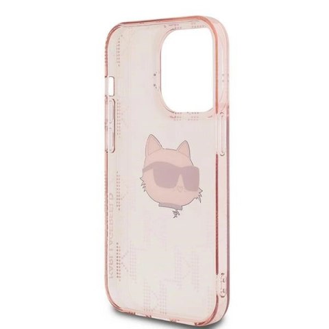 Etui Karl Lagerfeld IML Choupette Head & Monogram na iPhone 13 Pro Max - różowe Etui Karl Lagerfeld IML Choupette Head & Monogram na iPhone 13 Pro Max - różowe