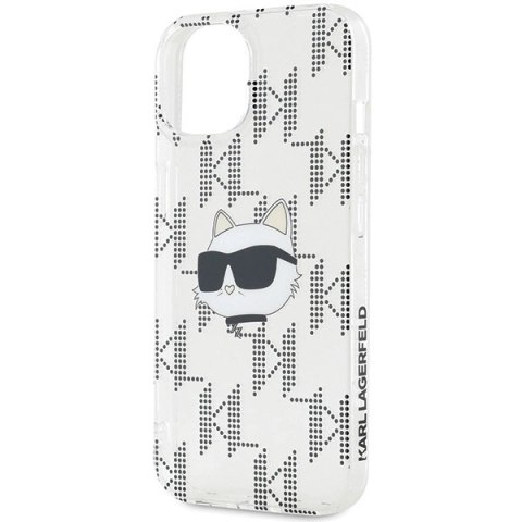 Etui Karl Lagerfeld IML Choupette Head & Monogram na iPhone 15 / 14 / 13 - przezroczyste Etui Karl Lagerfeld IML Choupette Head & Monogram na iPhone 15 / 14 / 13 - przezroczyste
