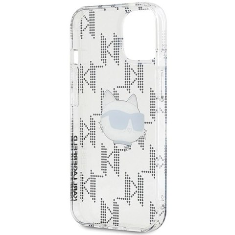 Etui Karl Lagerfeld IML Choupette Head & Monogram na iPhone 15 / 14 / 13 - przezroczyste Etui Karl Lagerfeld IML Choupette Head & Monogram na iPhone 15 / 14 / 13 - przezroczyste