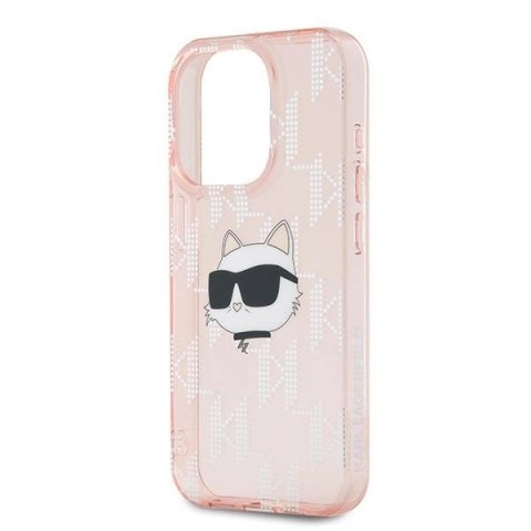 Etui Karl Lagerfeld IML Choupette Head & Monogram na iPhone 15 Pro Max - różowe Etui Karl Lagerfeld IML Choupette Head & Monogram na iPhone 15 Pro Max - różowe