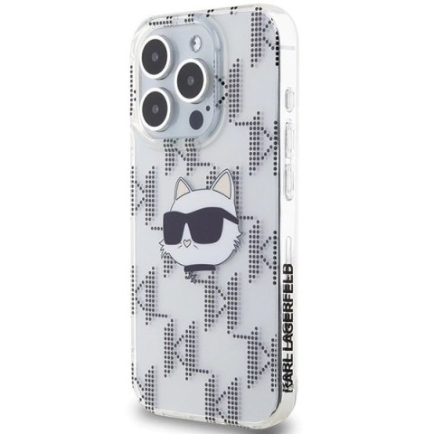 Etui Karl Lagerfeld IML Choupette Head & Monogram na iPhone 15 Pro - przezroczyste Etui Karl Lagerfeld IML Choupette Head & Monogram na iPhone 15 Pro - przezroczyste
