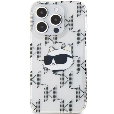 Etui Karl Lagerfeld IML Choupette Head & Monogram na iPhone 15 Pro - przezroczyste Etui Karl Lagerfeld IML Choupette Head & Monogram na iPhone 15 Pro - przezroczyste