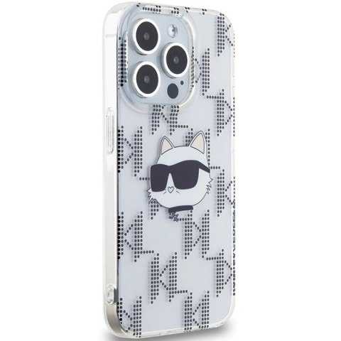 Etui Karl Lagerfeld IML Choupette Head & Monogram na iPhone 15 Pro - przezroczyste Etui Karl Lagerfeld IML Choupette Head & Monogram na iPhone 15 Pro - przezroczyste