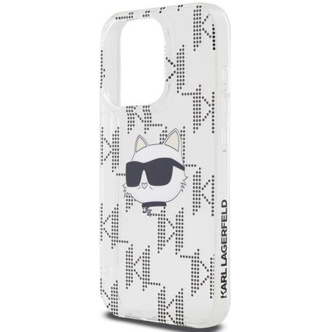Etui Karl Lagerfeld IML Choupette Head & Monogram na iPhone 15 Pro - przezroczyste Etui Karl Lagerfeld IML Choupette Head & Monogram na iPhone 15 Pro - przezroczyste