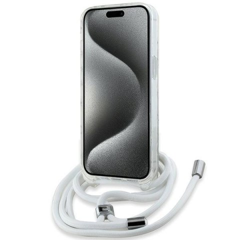 Etui Karl Lagerfeld IML Crossbody Monogram Karl & Choupette Head MagSafe na iPhone 15 / 14 / 13 - przezroczyste Etui Karl Lagerfeld IML Crossbody Monogram Karl & Choupette Head MagSafe na iPhone 15 / 14 / 13 - przezroczyste