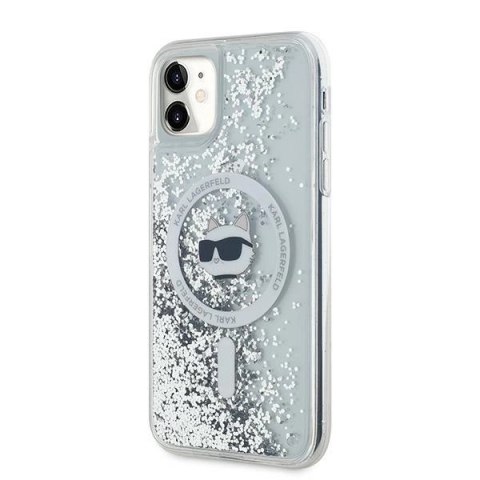 Etui Karl Lagerfeld Liquid Glitter Choupette Head MagSafe na iPhone 11 / Xr - przezroczyste Etui Karl Lagerfeld Liquid Glitter Choupette Head MagSafe na iPhone 11 / Xr - przezroczyste
