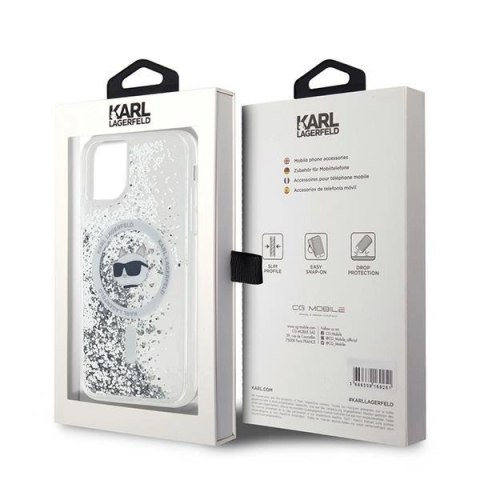 Etui Karl Lagerfeld Liquid Glitter Choupette Head MagSafe na iPhone 11 / Xr - przezroczyste Etui Karl Lagerfeld Liquid Glitter Choupette Head MagSafe na iPhone 11 / Xr - przezroczyste