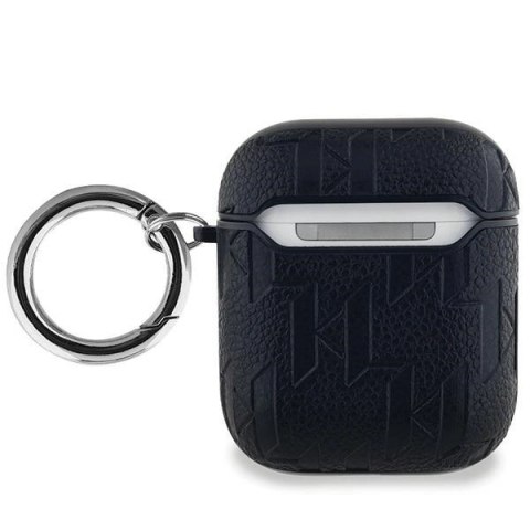 Etui Karl Lagerfeld Monogram Choupette Head na AirPods 1 / 2 - czarne Etui Karl Lagerfeld Monogram Choupette Head na AirPods 1 / 2 - czarne