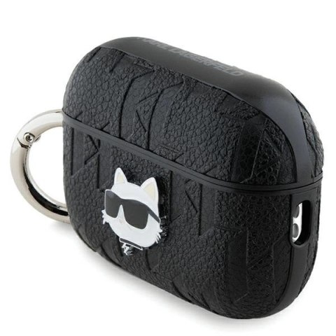 Etui Karl Lagerfeld Monogram Choupette Head na AirPods Pro 2 - czarne Etui Karl Lagerfeld Monogram Choupette Head na AirPods Pro 2 - czarne