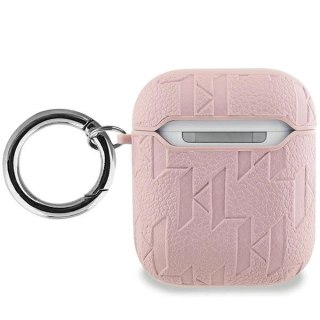 Etui Karl Lagerfeld Monogram Karl Head na AirPods 1 / 2 - różowe