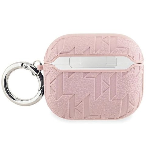 Etui Karl Lagerfeld Monogram Karl Head na AirPods 3 - różowe Etui Karl Lagerfeld Monogram Karl Head na AirPods 3 - różowe