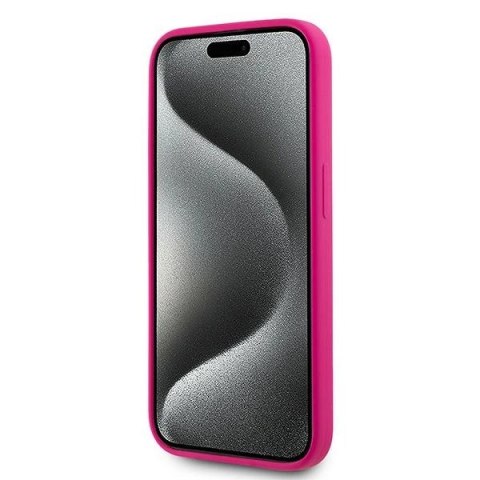 Etui Karl Lagerfeld Silicone Choupette Head MagSafe na iPhone 15 Pro Max - różowe