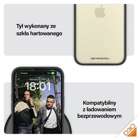 Etui PanzerGlass ClearCase na iPhone 15 Plus / 14 Plus z certyfikatem Military Grade - przezroczysto-czarne