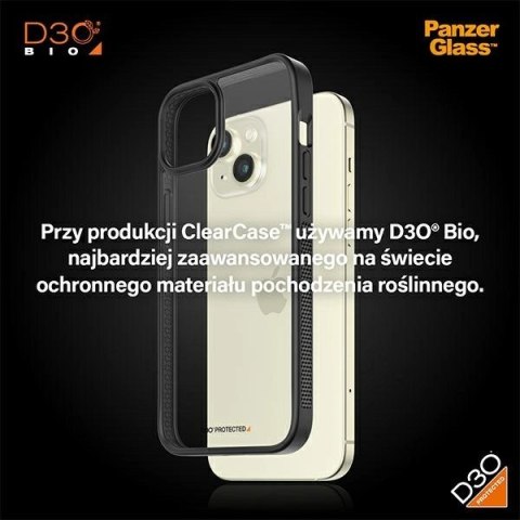 Etui PanzerGlass ClearCase na iPhone 15 Plus / 14 Plus z certyfikatem Military Grade - przezroczysto-czarne