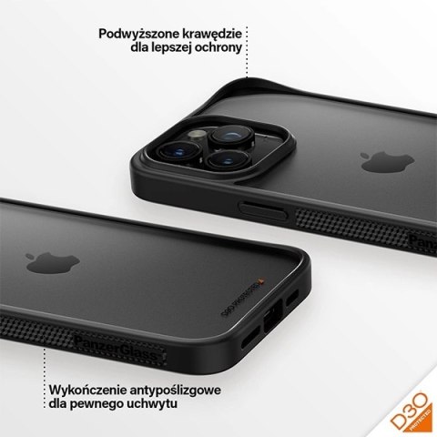 Etui PanzerGlass ClearCase na iPhone 15 Pro Max z certyfikatem Military Grade - przezroczysto-czarne