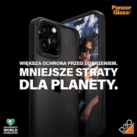 Etui PanzerGlass ClearCase na iPhone 15 Pro Max z certyfikatem Military Grade - przezroczysto-czarne
