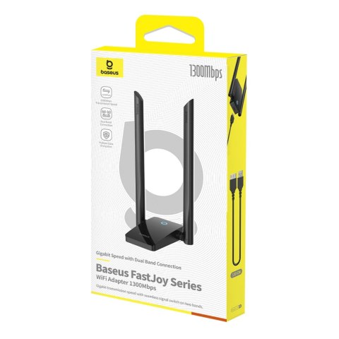 Karta sieciowa USB Baseus FastJoy B01317600111-06 1800 Mb/s - czarna Karta sieciowa USB Baseus FastJoy B01317600111-06 1800 Mb/s - czarna