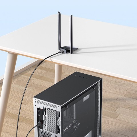 Karta sieciowa USB Baseus FastJoy B01317600111-06 1800 Mb/s - czarna Karta sieciowa USB Baseus FastJoy B01317600111-06 1800 Mb/s - czarna