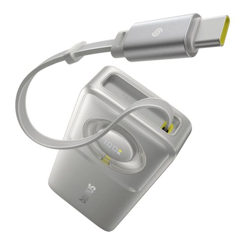Powerbank Baseus Free2Pull 10000mAh 30W z portem USB-C i rozwijanym kablem USB-C - szary Powerbank Baseus Free2Pull 10000mAh 30W z portem USB-C i rozwijanym kablem USB-C - szary