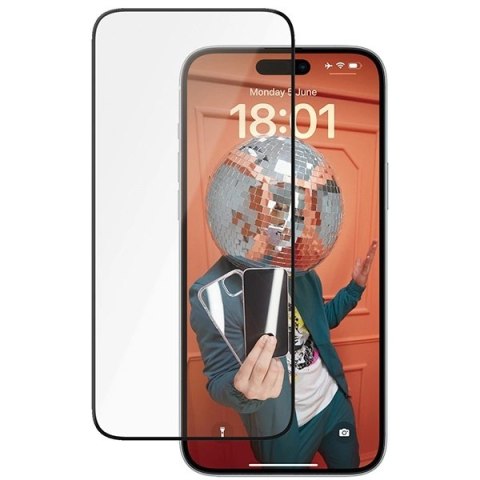 Szkło ceramiczne PanzerGlass Ceramic Protection na iPhone 15 Plus z pozycjonerem