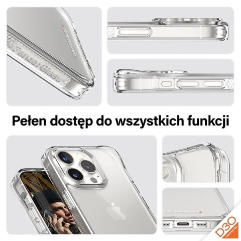 Zestaw PanzerGlass Bundle 3in1 etui przezroczyste + folia + osłona aparatu do iPhone 15 Pro Max