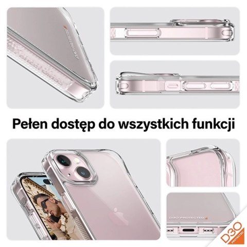 Zestaw PanzerGlass Bundle 3in1 etui przezroczyste + folia + osłona aparatu do iPhone 15