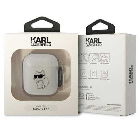 Karl Lagerfeld etui do Airpods 1 / 2 KLA2HNCHTCT transparentne Ikonik Choupette Karl Lagerfeld etui do Airpods 1 / 2 KLA2HNCHTCT transparentne Ikonik Choupette