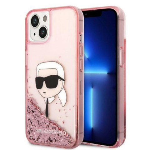 Karl Lagerfeld nakładka do iPhone 14 6,1" KLHCP14SLNKHCP różowa hardcase Liquid Glitter NFT Karl's Head Karl Lagerfeld nakładka do iPhone 14 6,1" KLHCP14SLNKHCP różowa hardcase Liquid Glitter NFT Karl's Head