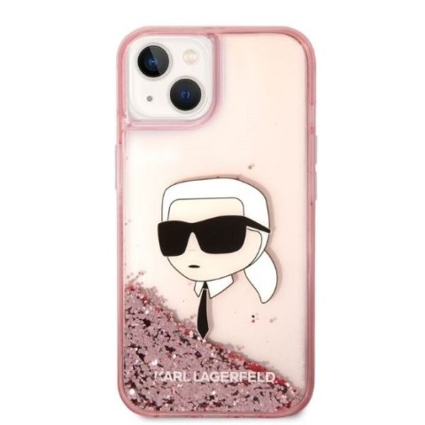 Karl Lagerfeld nakładka do iPhone 14 6,1" KLHCP14SLNKHCP różowa hardcase Liquid Glitter NFT Karl's Head Karl Lagerfeld nakładka do iPhone 14 6,1" KLHCP14SLNKHCP różowa hardcase Liquid Glitter NFT Karl's Head