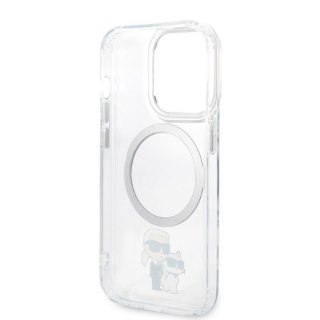 Karl Lagerfeld nakładka do iPhone 14 Plus 6,7" KLHMP14MHNKCIT transparentna hardcase Magsafe IML NFT Karl&Choupette