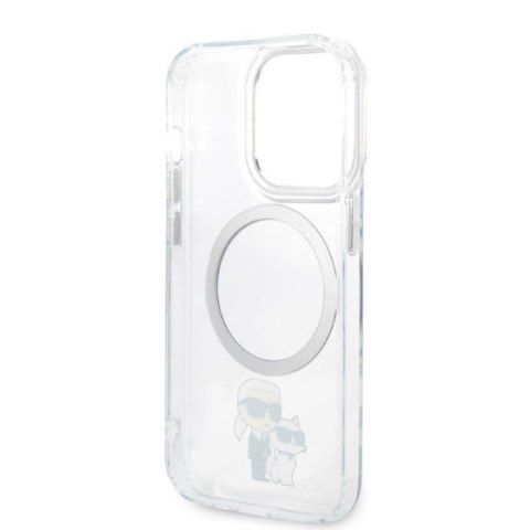 Karl Lagerfeld nakładka do iPhone 14 Plus 6,7" KLHMP14MHNKCIT transparentna hardcase Magsafe IML NFT Karl&Choupette
