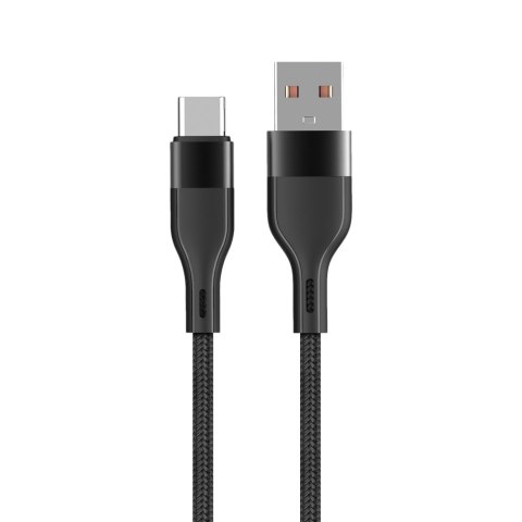 Maxlife kabel MXUC-07 USB - USB-C 1,0 m 3A czarny nylonowy Maxlife kabel MXUC-07 USB - USB-C 1,0 m 3A czarny nylonowy