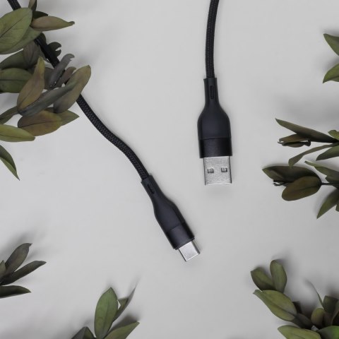 Maxlife kabel MXUC-07 USB - USB-C 1,0 m 3A czarny nylonowy Maxlife kabel MXUC-07 USB - USB-C 1,0 m 3A czarny nylonowy