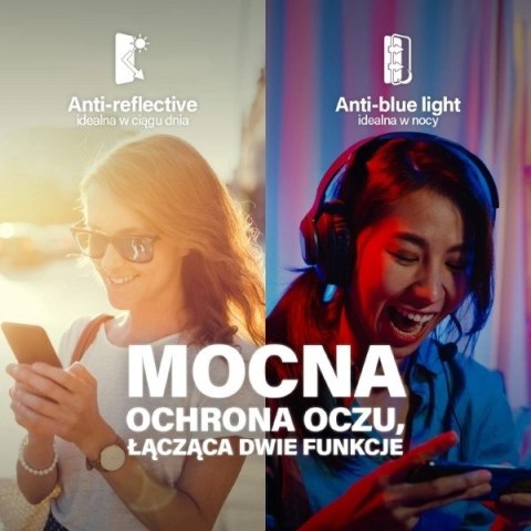 Szkło hartowane PanzerGlass Ultra-Wide Fit z filtrem odblasków i niebieskiego światła z pozycjonerem na iPhone 15 Plus Szkło hartowane PanzerGlass Ultra-Wide Fit z filtrem odblasków i niebieskiego światła z pozycjonerem na iPhone 15 Plus
