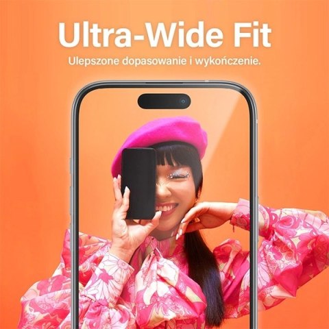 Szkło hartowane PanzerGlass Ultra-Wide Fit z pozycjonerem na iPhone 15 Szkło hartowane PanzerGlass Ultra-Wide Fit z pozycjonerem na iPhone 15