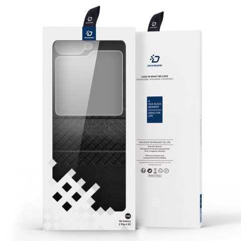 Etui Dux Ducis Bril skórzane na Samsung Galaxy Z Flip 6 - czarne Etui Dux Ducis Bril skórzane na Samsung Galaxy Z Flip 6 - czarne